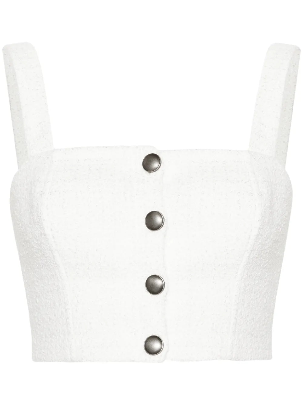 Checked Tweed Crop Top