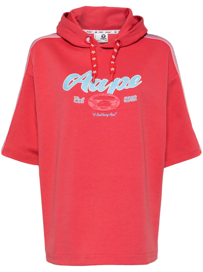 Logo-Print Cotton Blend Hoodie