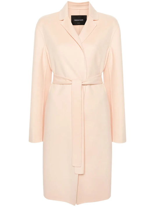 Belted Virgin Wool Peacoat