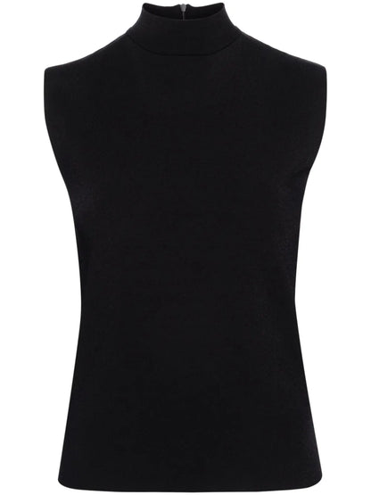 Mock-Neck Jersey Tank Top