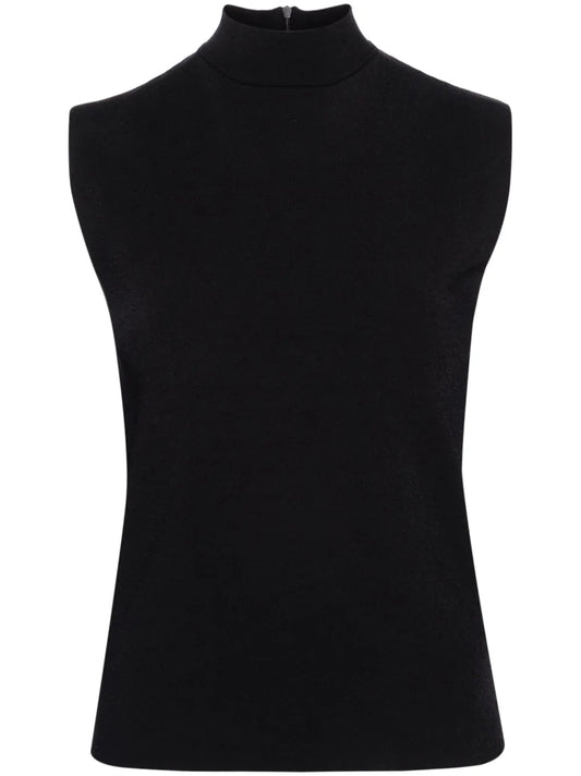 Mock-Neck Jersey Tank Top