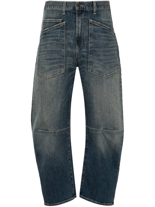 Shon High-Rise Tapered Jeans