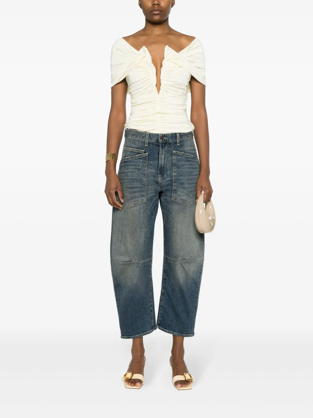 Shon High-Rise Tapered Jeans
