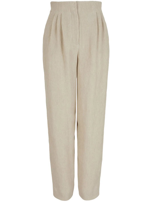 High-Waisted Straight-Leg Trousers