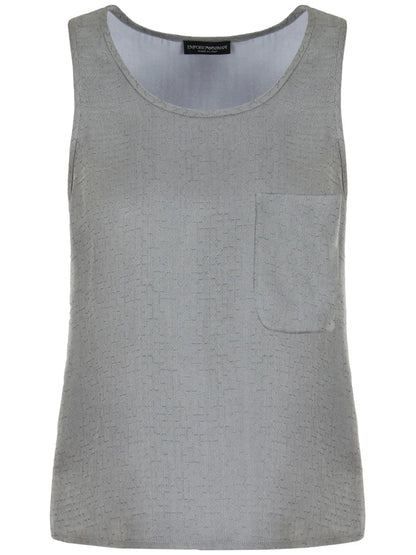 Geometric-Motif Tank Top