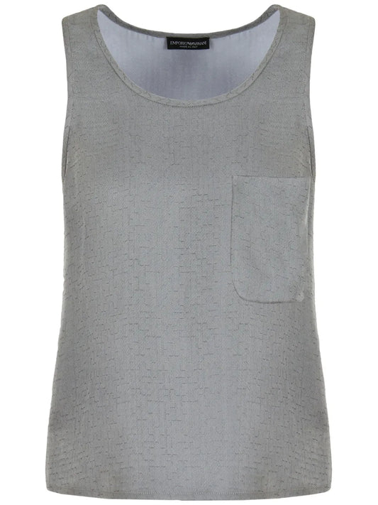 Geometric-Motif Tank Top
