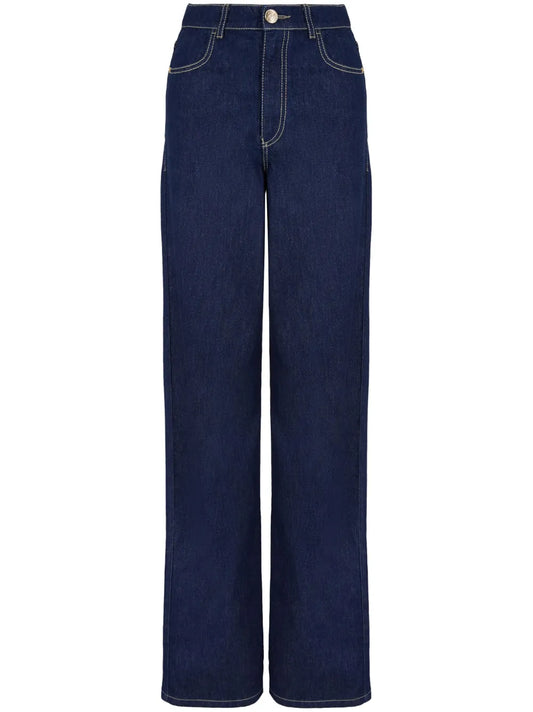 High-Rise Straight-Leg Jeans