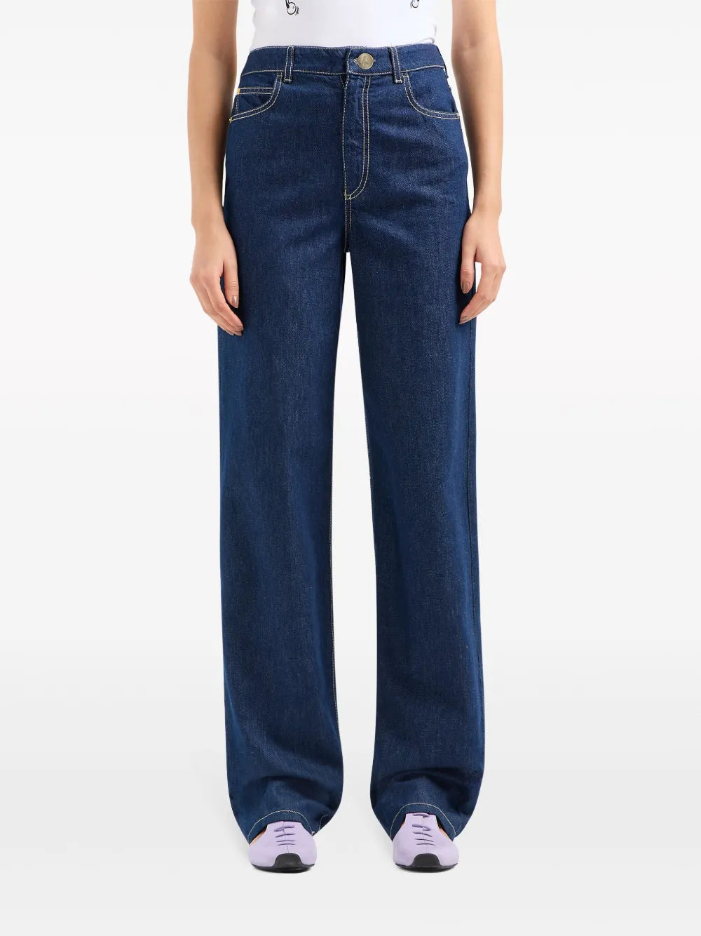 High-Rise Straight-Leg Jeans