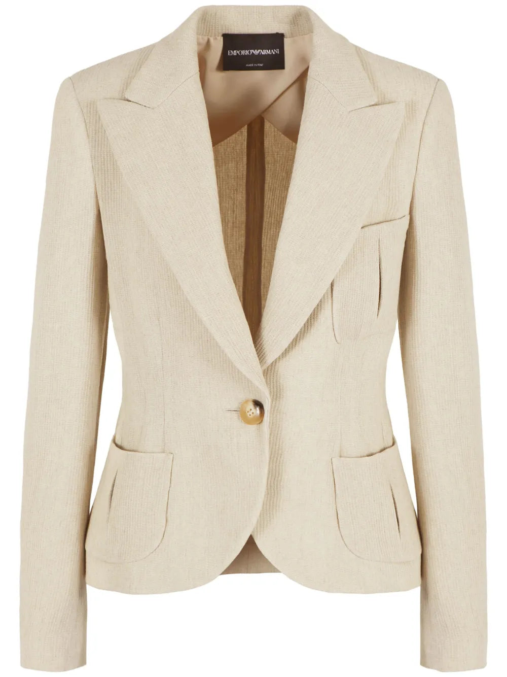 Linen-Blend Blazer