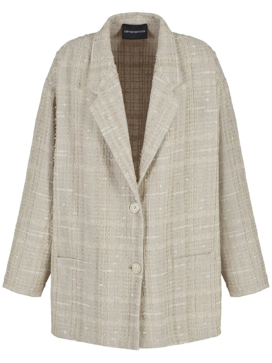 Single-Breasted Bouclé Blazer