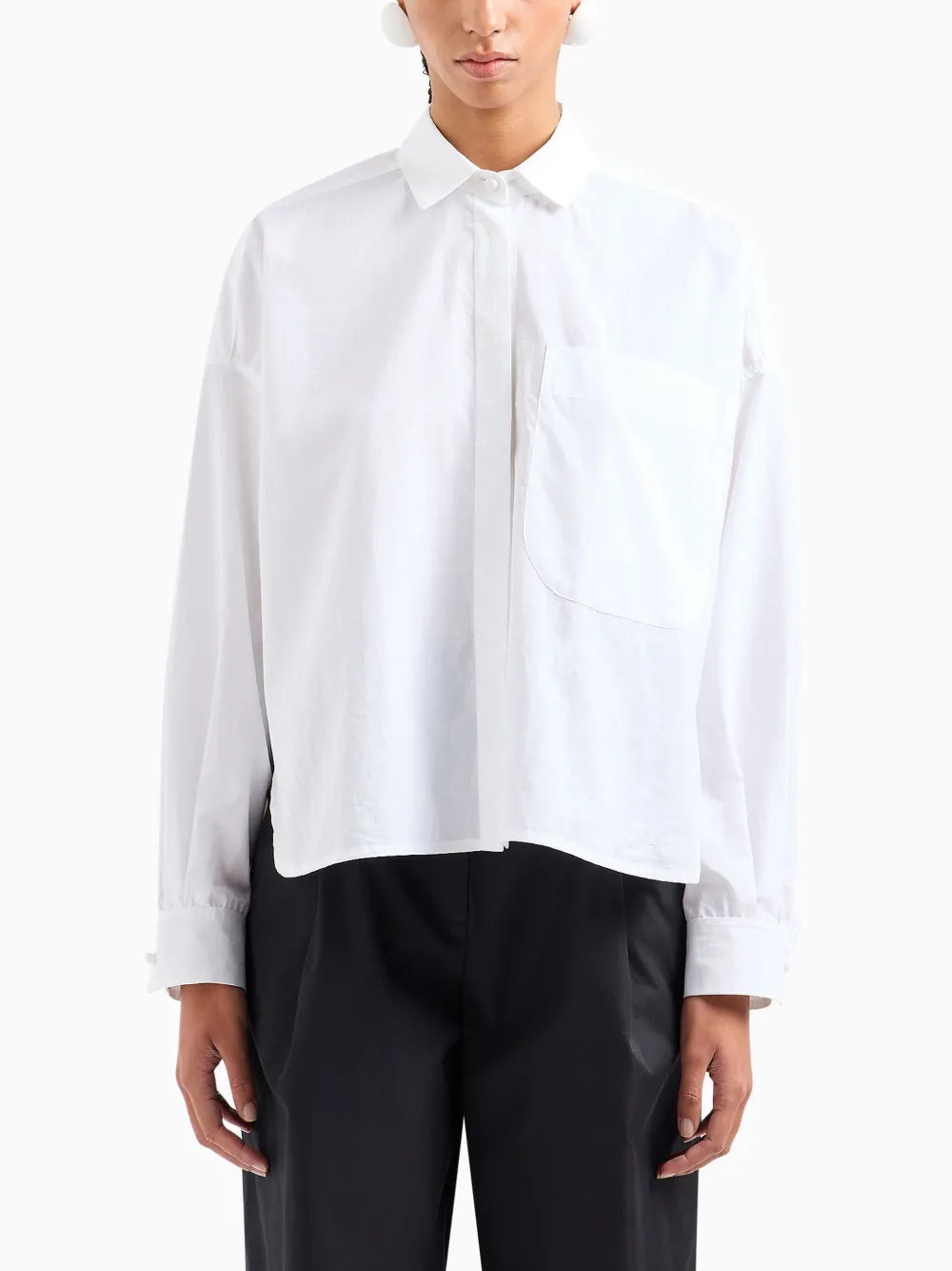 Drop-Shoulder Cotton Shirt