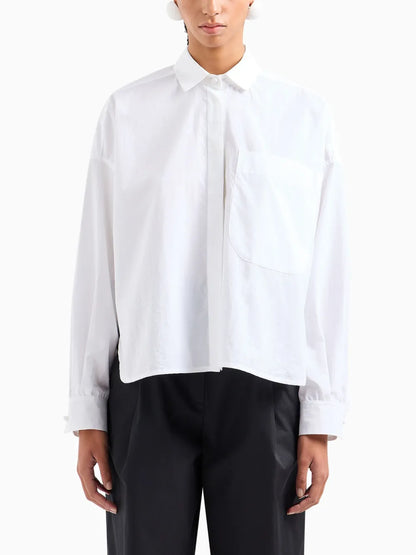 Drop-Shoulder Cotton Shirt