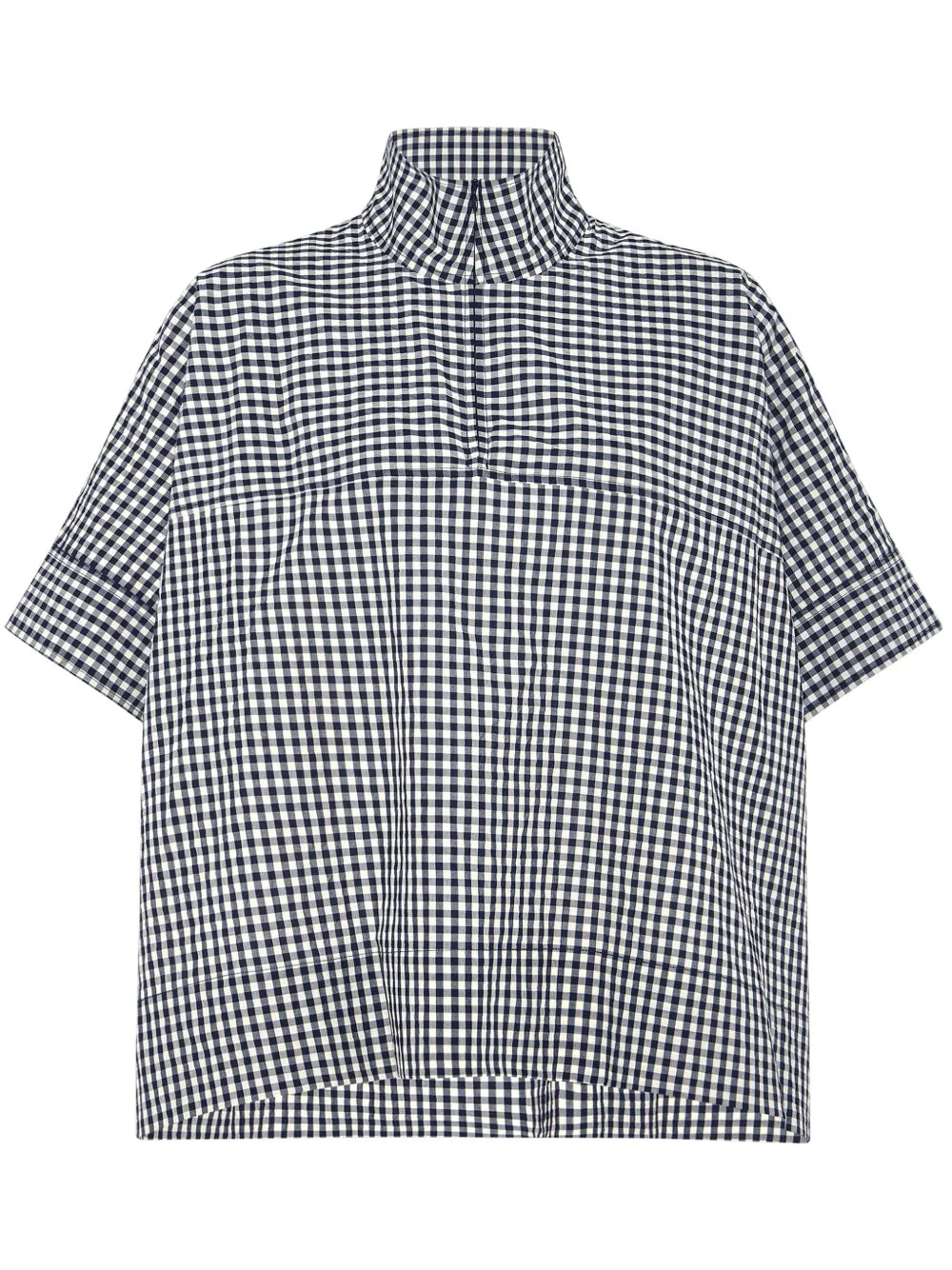 Gingham Quarter-Zip Shirt
