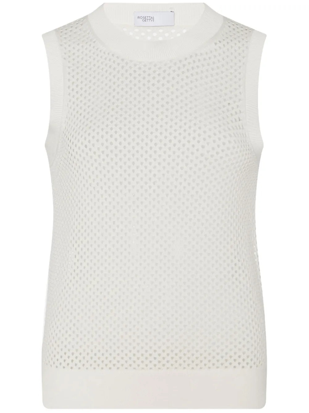 Pointelle Cotton-Blend Tank Top