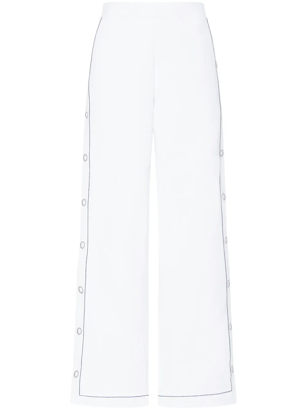 Press-Stud Wide-Leg Trousers