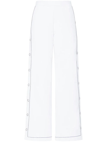 Press-Stud Wide-Leg Trousers