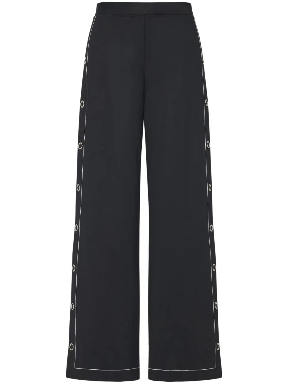 Press-Stud Wide-Leg Trousers
