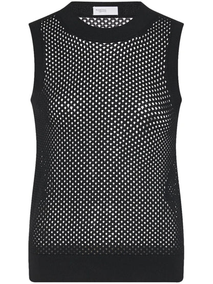 Pointelle Fine-Knit Midi Dress