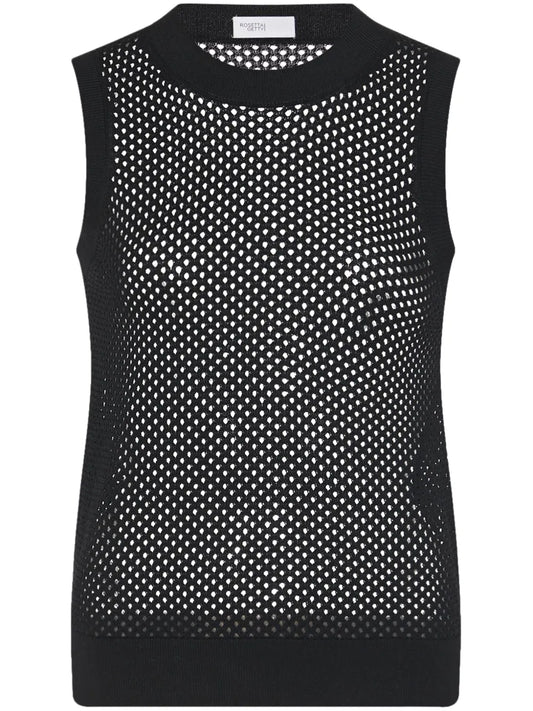 Pointelle Fine-Knit Midi Dress