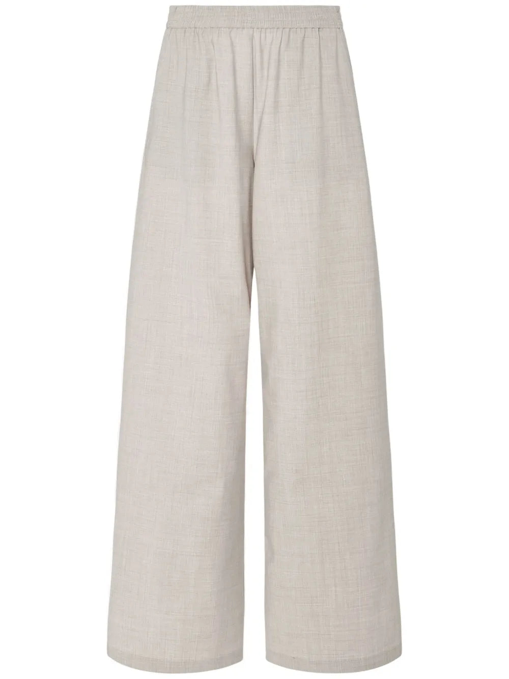 Wide-Leg Wool-Blend Trousers