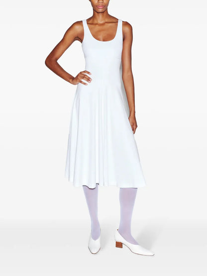 Scoop-Neck Flared Dress