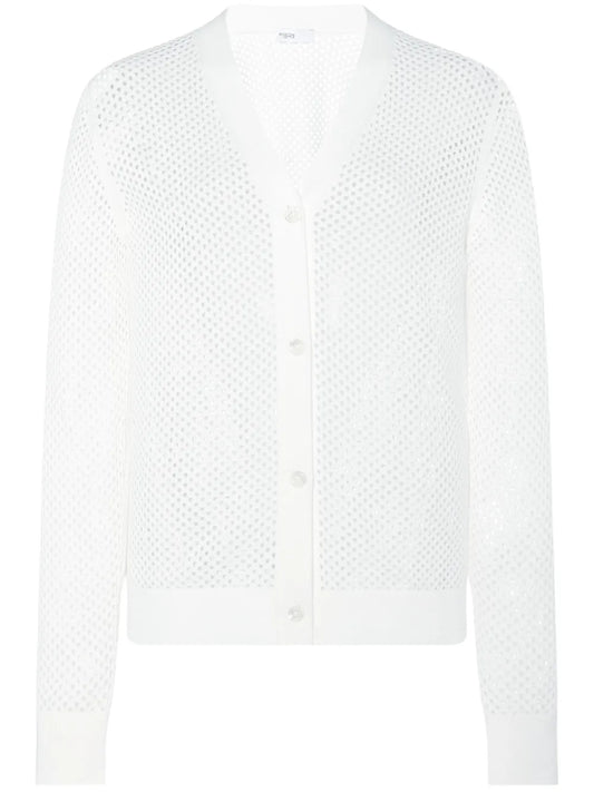 V-Neck Mesh Cardigan
