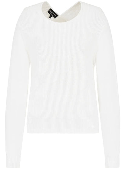 Cut-Out Ribbed-Knit Jumper