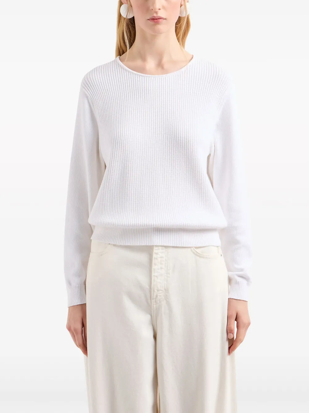 Cut-Out Ribbed-Knit Jumper