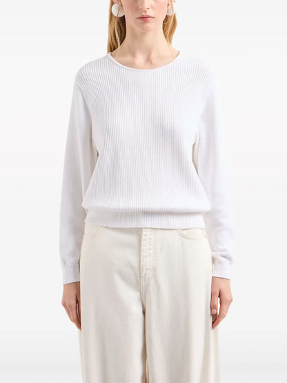 Cut-Out Ribbed-Knit Jumper
