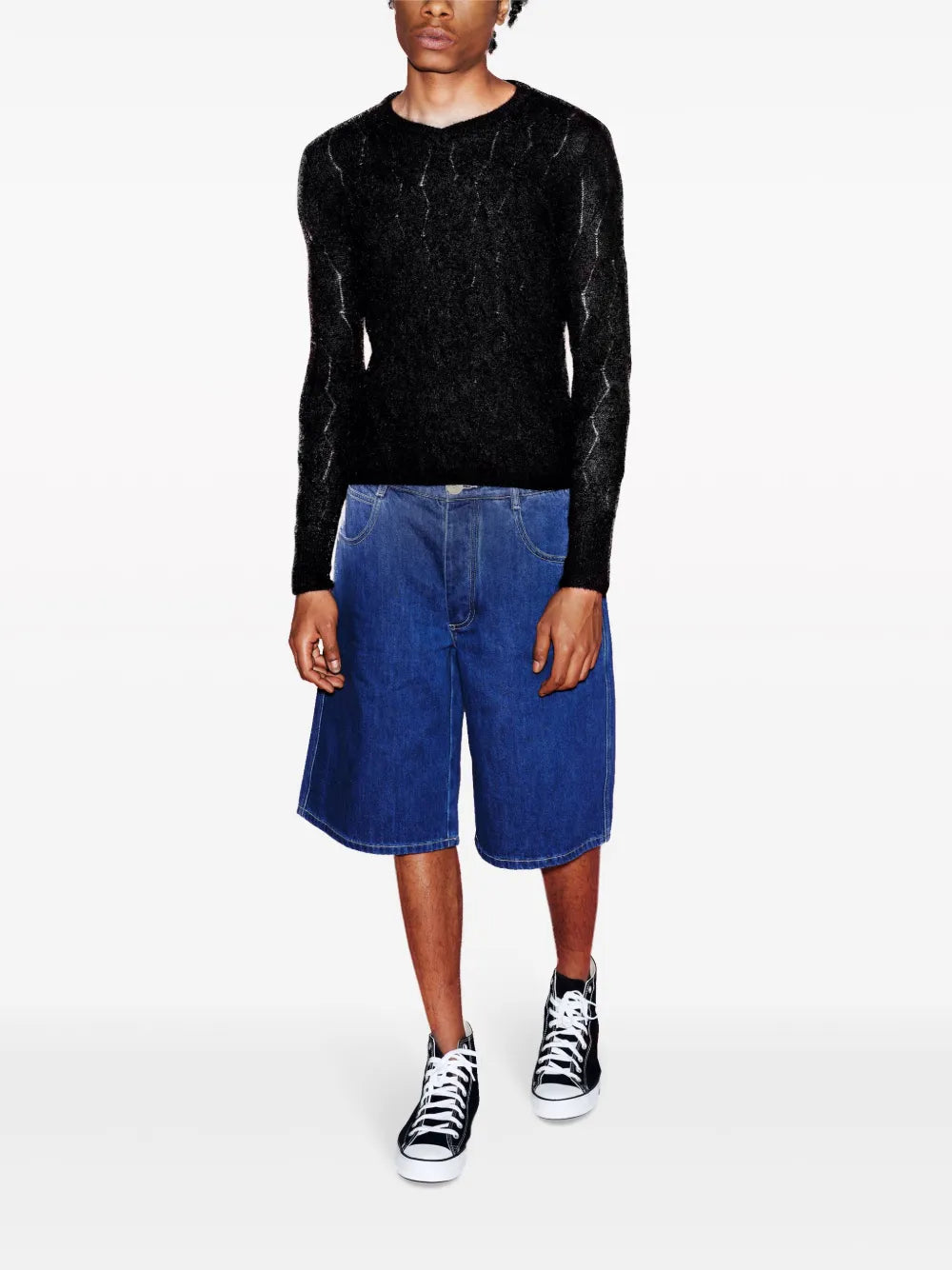 Pointelle-Knit Jumper