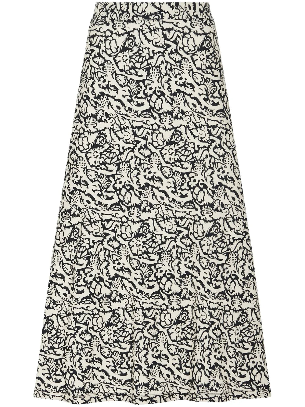 Abstract-Print Maxi Skirt
