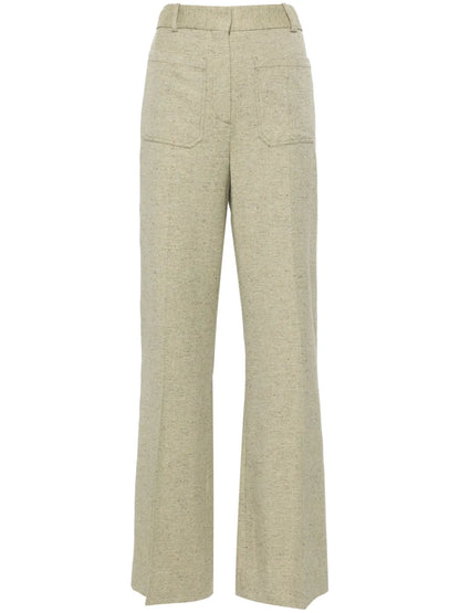 Alina Speckle-Knit Trousers