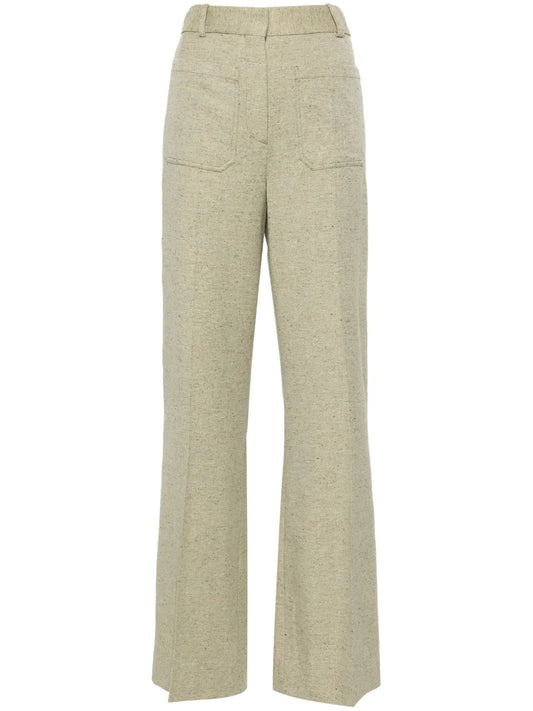 Alina Speckle-Knit Trousers