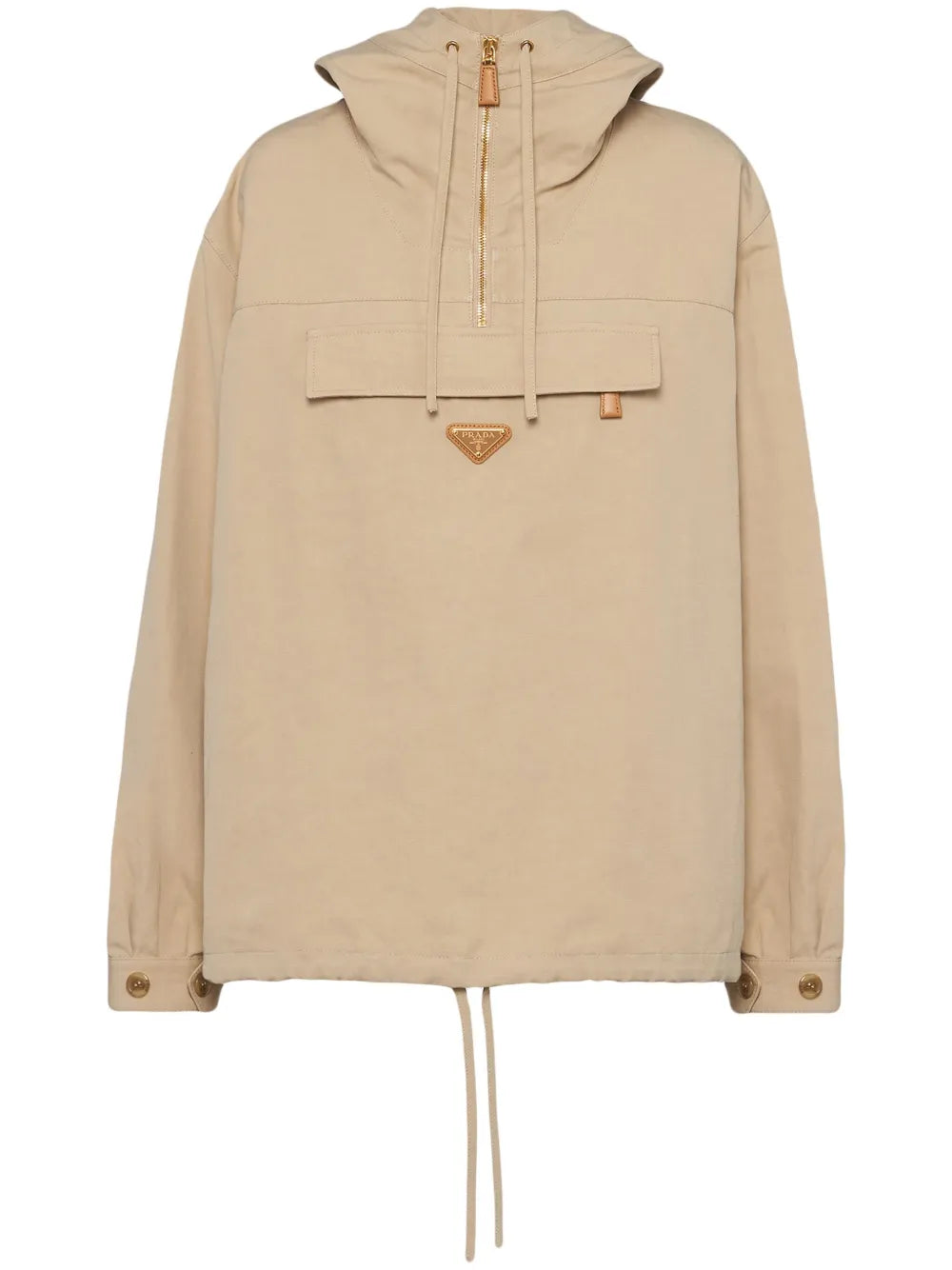 Triangle-Logo Cotton Windbreaker