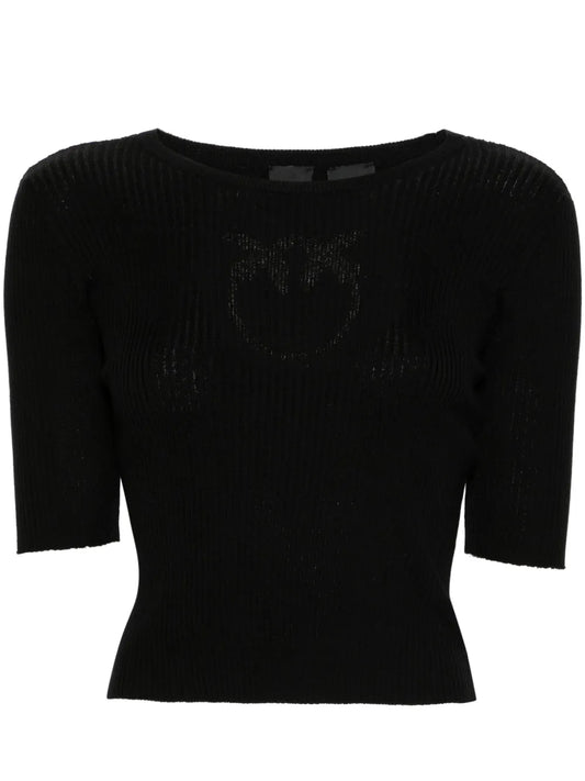 Love Birds Ribbed-Knit Top