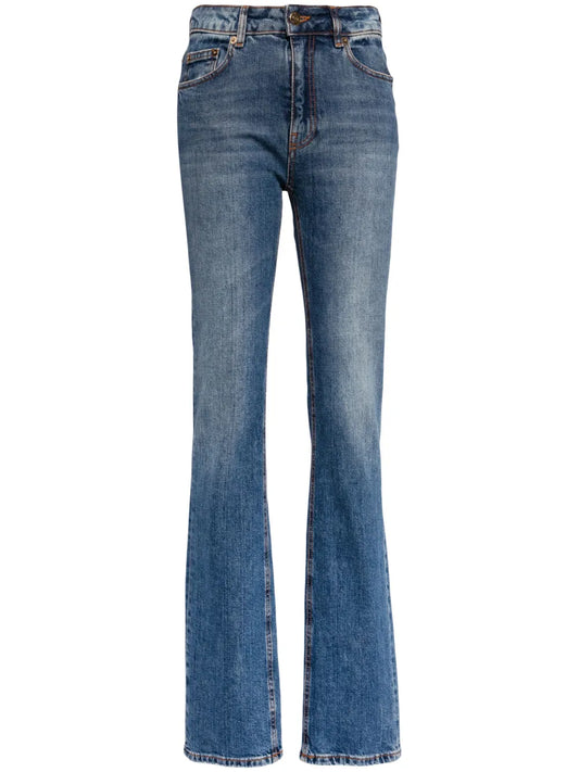 High-Rise Straight-Leg Jeans