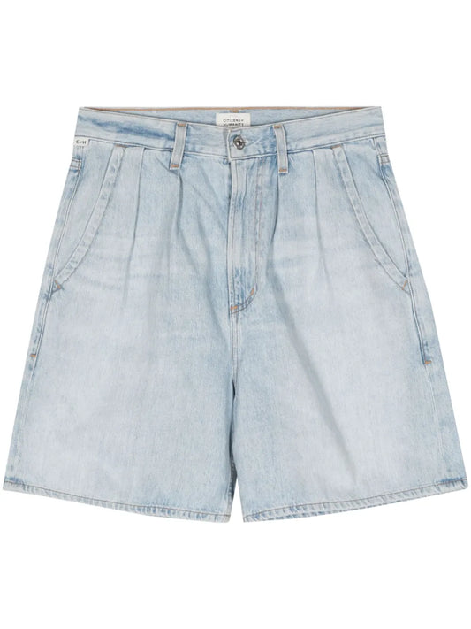 Maritzy Wide-Leg Denim Shorts