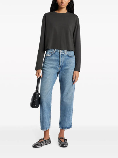 90S Crop Straight-Leg Jeans