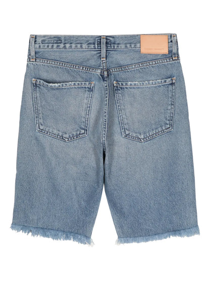 Natalia Raw-Cut Denim Shorts