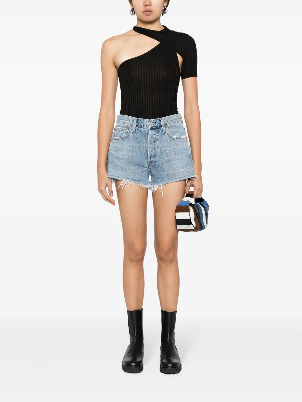 Corey Frayed Denim Shorts