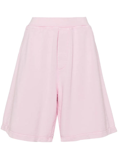 Rubberised-Logo Cotton Shorts