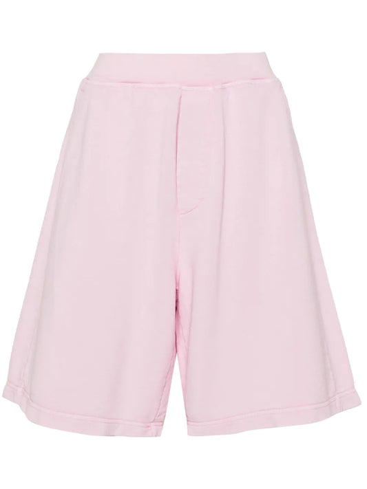 Rubberised-Logo Cotton Shorts