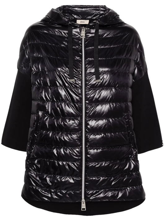 Contrast-Panel Padded Jacket