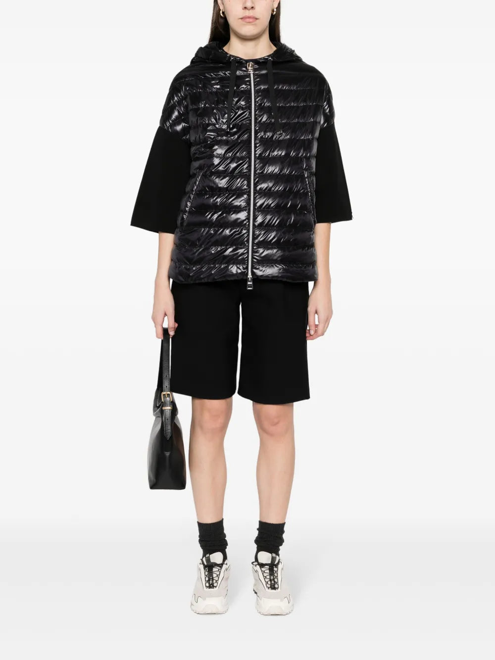 Contrast-Panel Padded Jacket