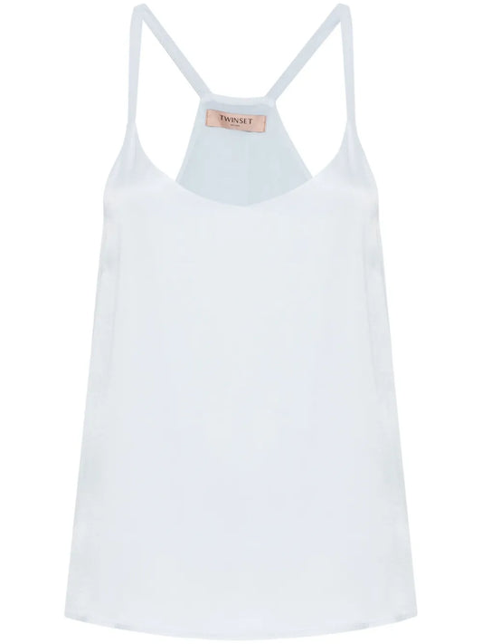 Sleeveless Satin Top