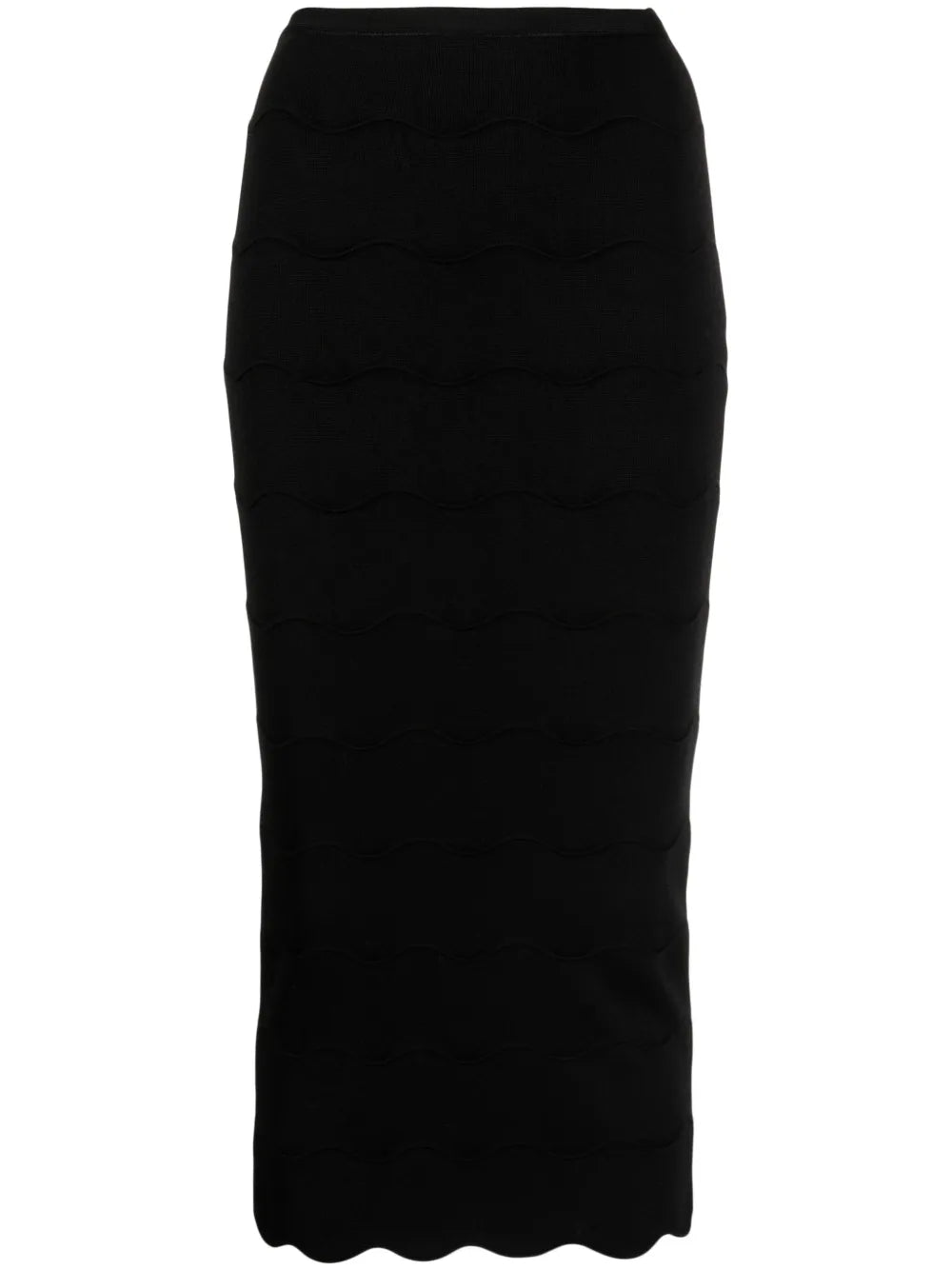 Wave Milano-Knit Pencil Skirt