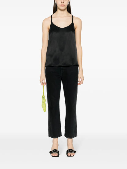Sleeveless Satin Top