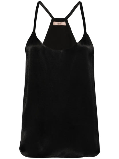 Sleeveless Satin Top