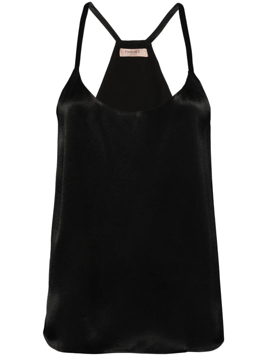Sleeveless Satin Top