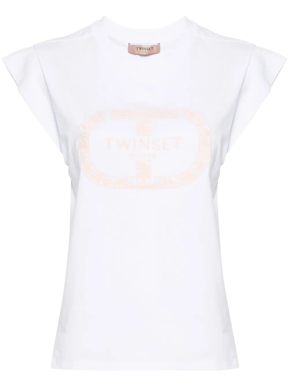 Embroidered-Logo Sleeveless T-Shirt
